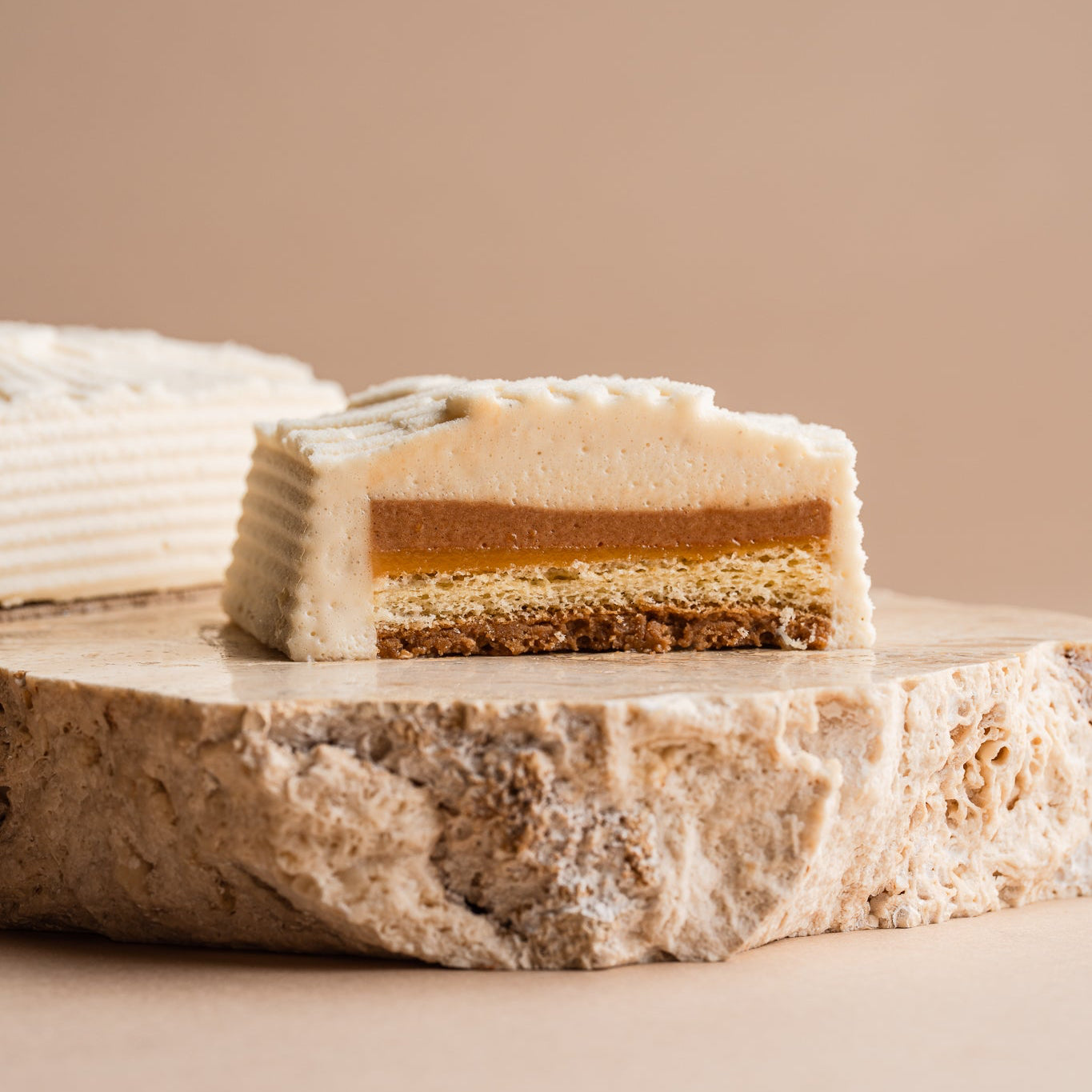 BÛCHETTE - L'OUVRAGE VANILLE CARAMEL SANS GLUTEN - INDIVIDUELLE